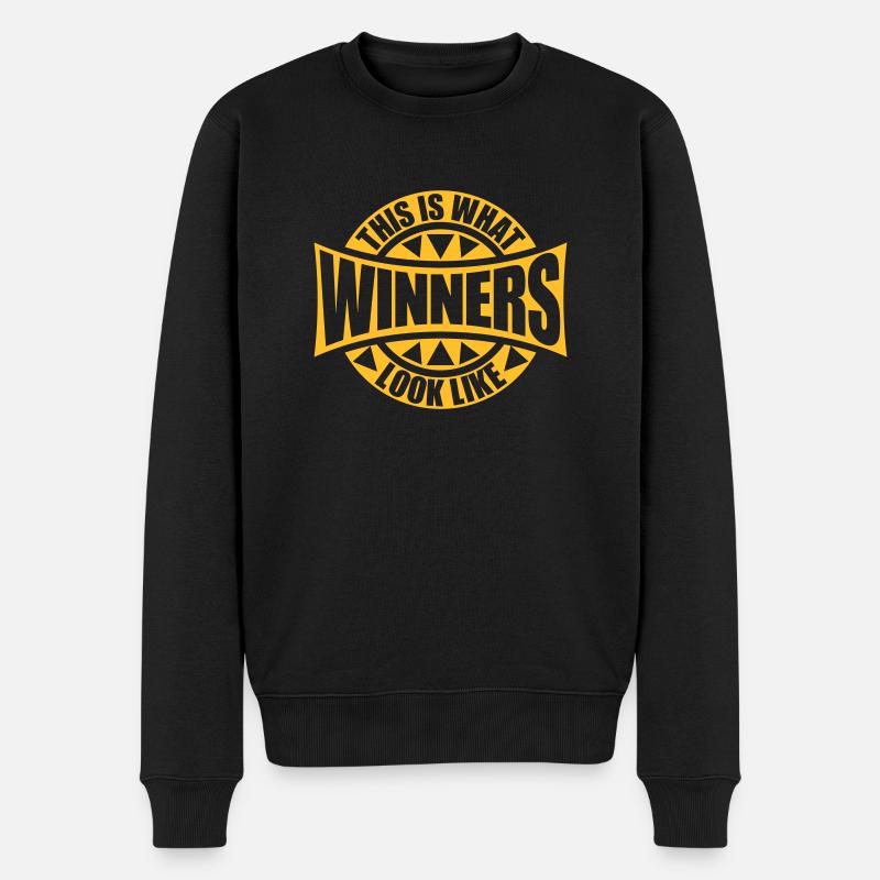 What Winners Look Like - Männer Premium Bio Pullover - Schwarz