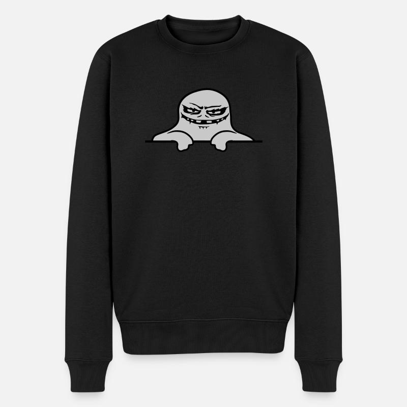Wall Spirit Comic Monster - Pull Premium bio Homme - noir