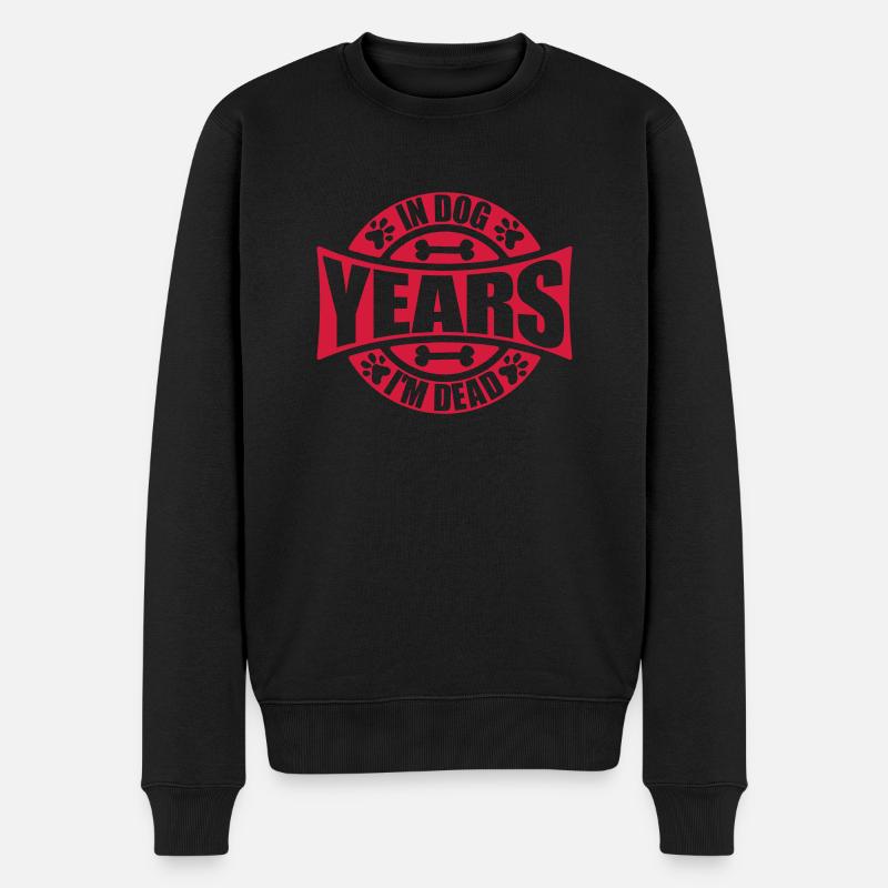 in dog years Dead - Männer Premium Bio Pullover - Schwarz