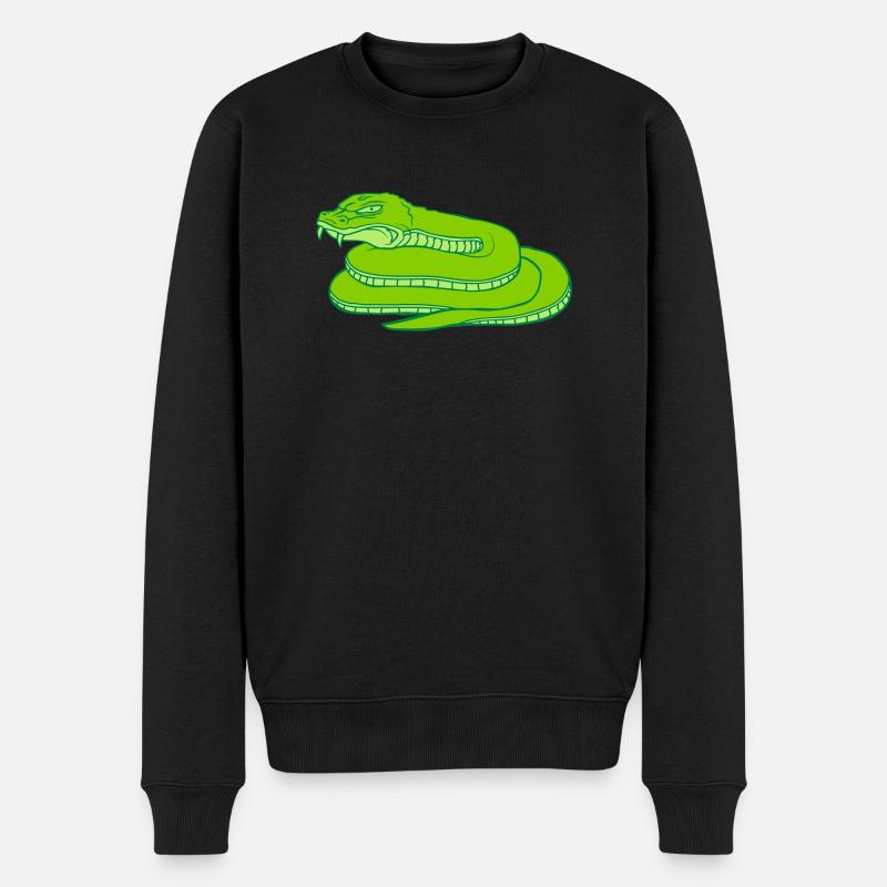 Conception de serpent dangereux maléfique - Pull Premium bio Homme - noir