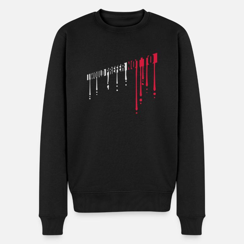 I prefer not to - Männer Premium Bio Pullover - Schwarz