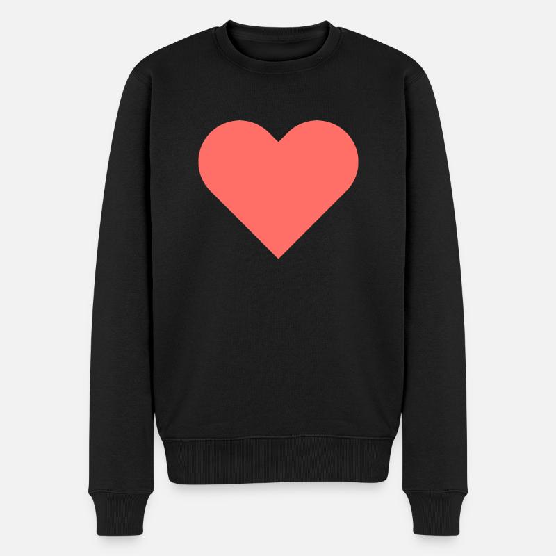Ich liebe dich - Männer Premium Bio Pullover - Schwarz
