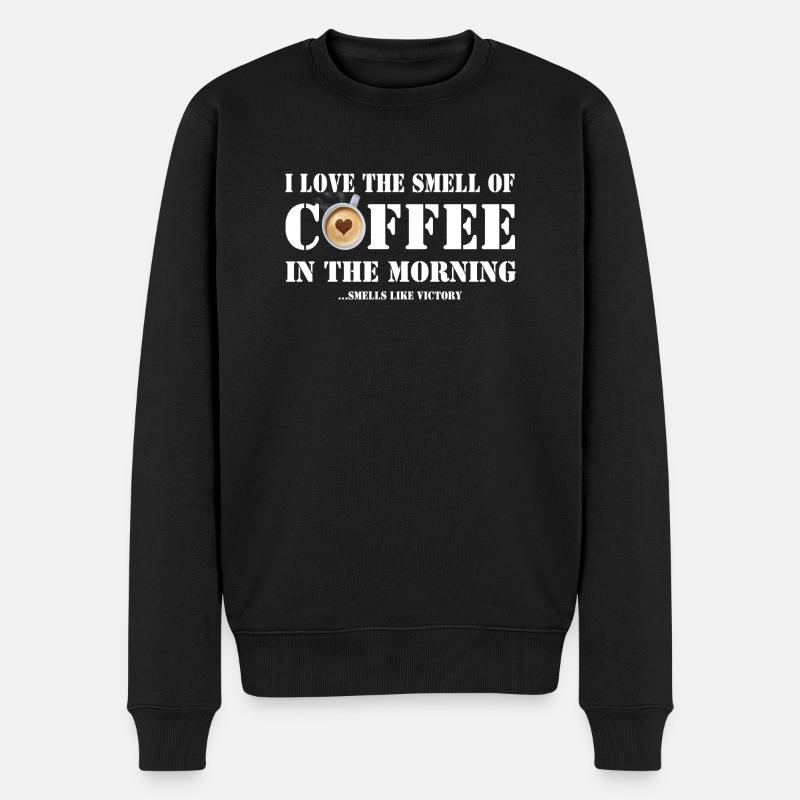 J’aime l’odeur du café - Pull Premium bio Homme - noir