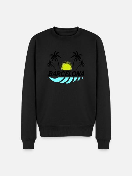 Barcelone - Pull Premium bio Homme - noir