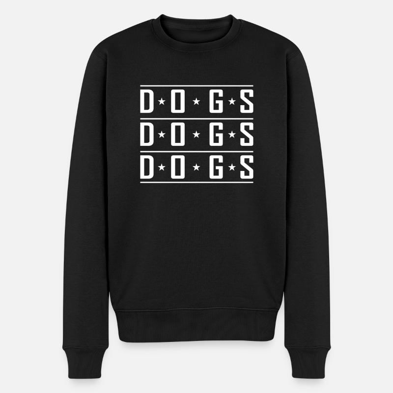 Hund Dog - Männer Premium Bio Pullover - Schwarz