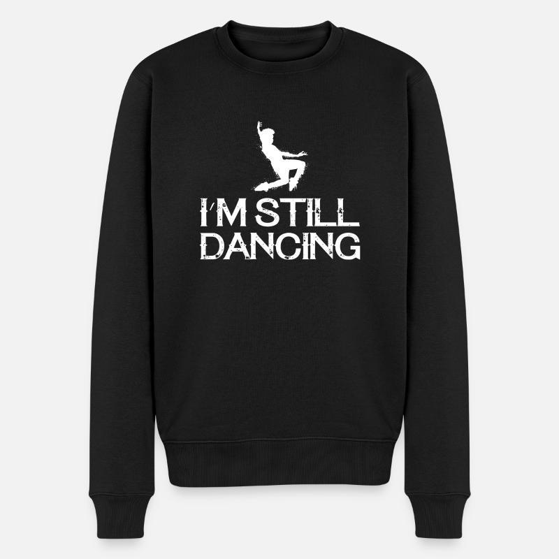 Dancing Dance Music - Männer Premium Bio Pullover - Schwarz