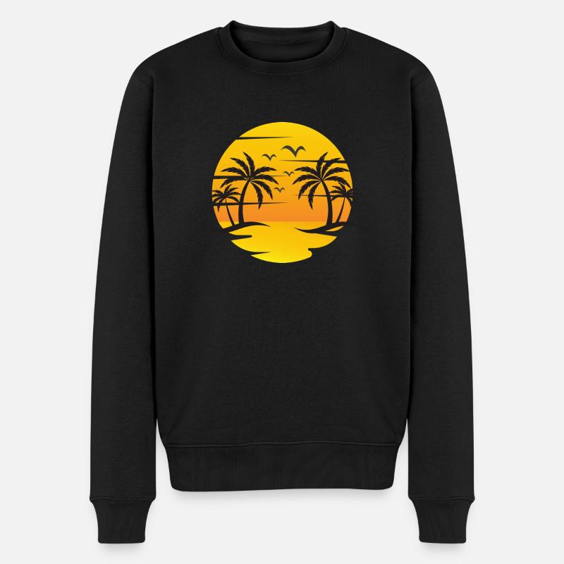 Été mer vacances - Pull Premium bio Homme - noir