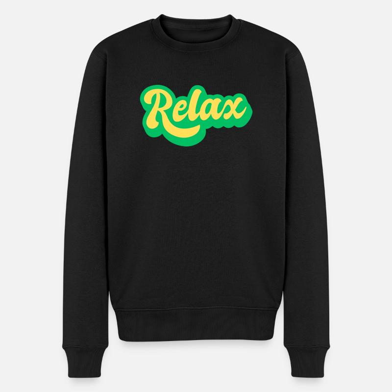 relax - Männer Premium Bio Pullover - Schwarz