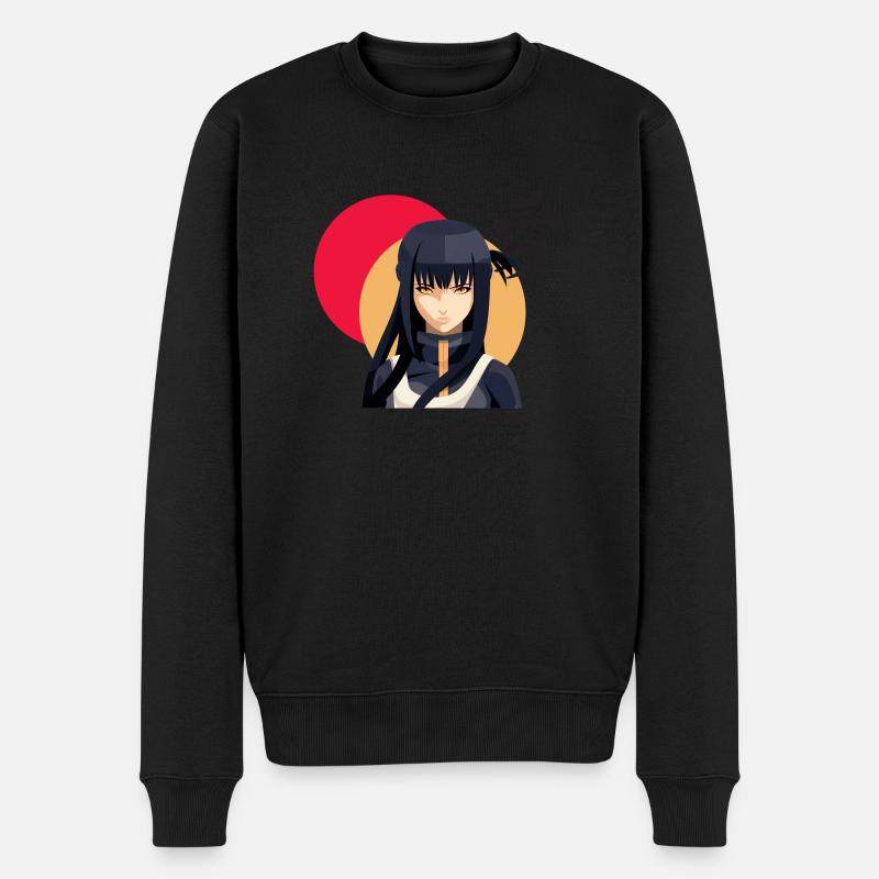Heldin Anime Japan - Männer Premium Bio Pullover - Schwarz