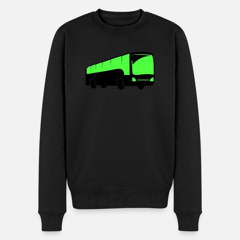 bus busfahren - Männer Premium Bio Pullover - Schwarz