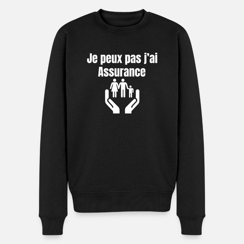 Ich kann keine Versicherung abschließen - Vorrang bei der Deckung - Männer Premium Bio Pullover - Schwarz