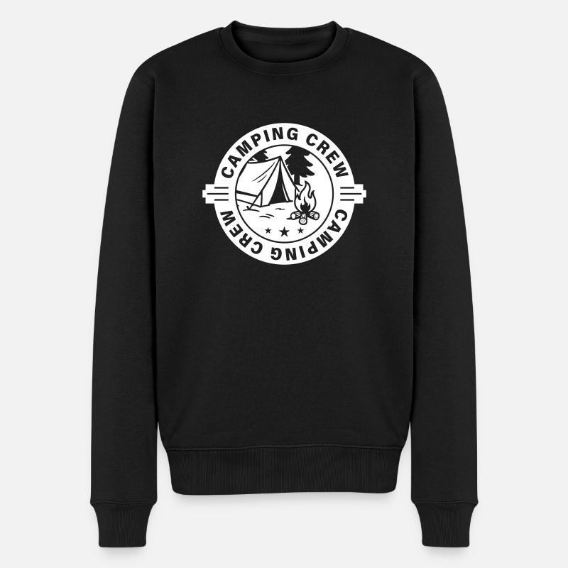 Camping Crew Zelt - Männer Premium Bio Pullover - Schwarz