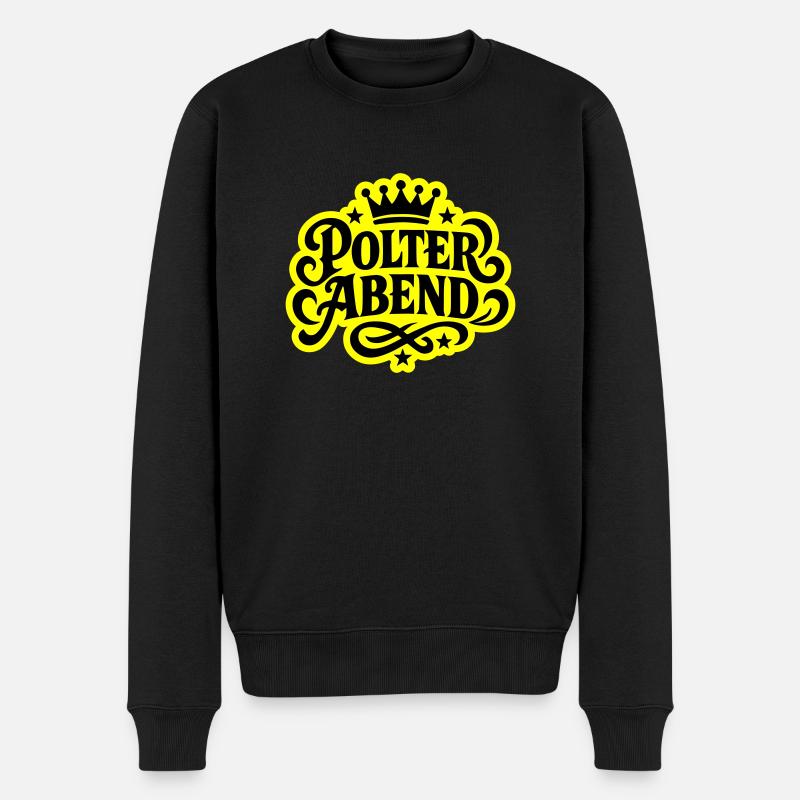 Polter Abend - Männer Premium Bio Pullover - Schwarz