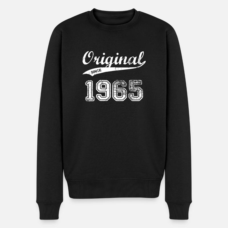 1965 - Männer Premium Bio Pullover - Schwarz