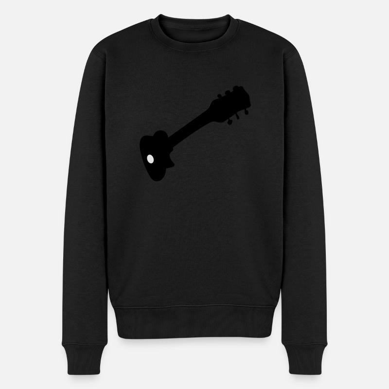 Gitarre - Männer Premium Bio Pullover - Schwarz