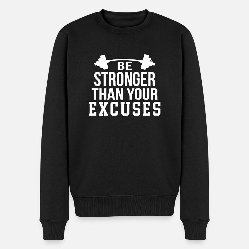 Be Stronger - Männer Premium Bio Pullover - Schwarz