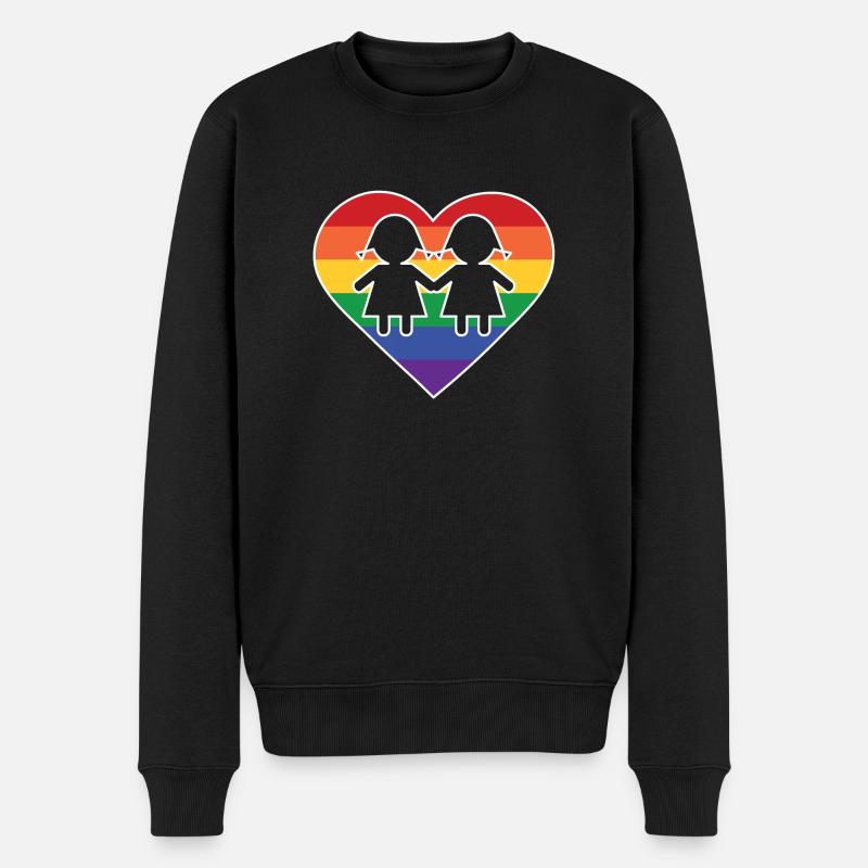 girlsheart2 - Männer Premium Bio Pullover - Schwarz