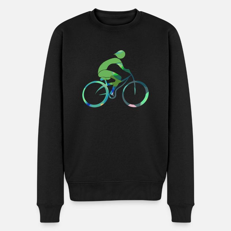 Radfahrer - Männer Premium Bio Pullover - Schwarz