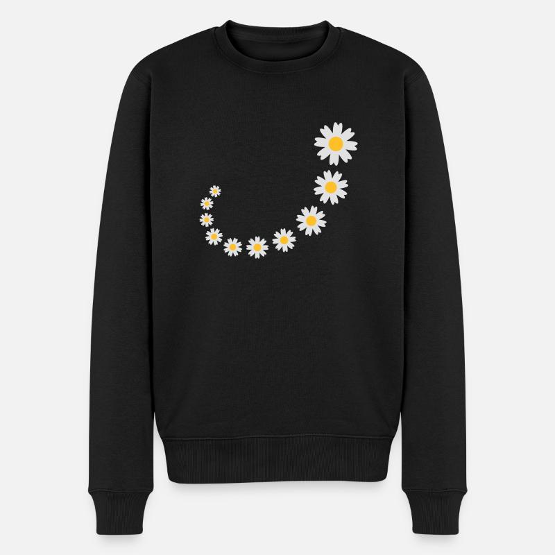 flowers_design - Pull Premium bio Homme - noir