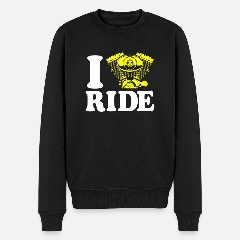 biker - Männer Premium Bio Pullover - Schwarz