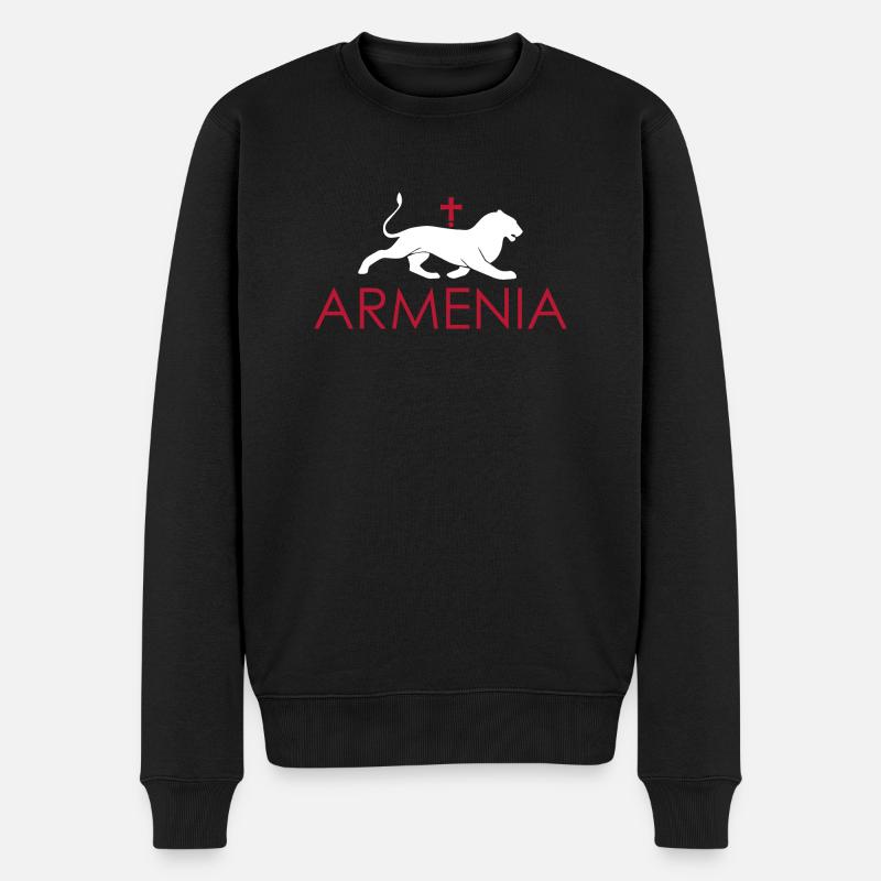 Armenia - Männer Premium Bio Pullover - Schwarz
