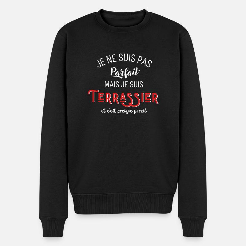 pas parfait mais Terrassier - Pull Premium bio Homme - noir