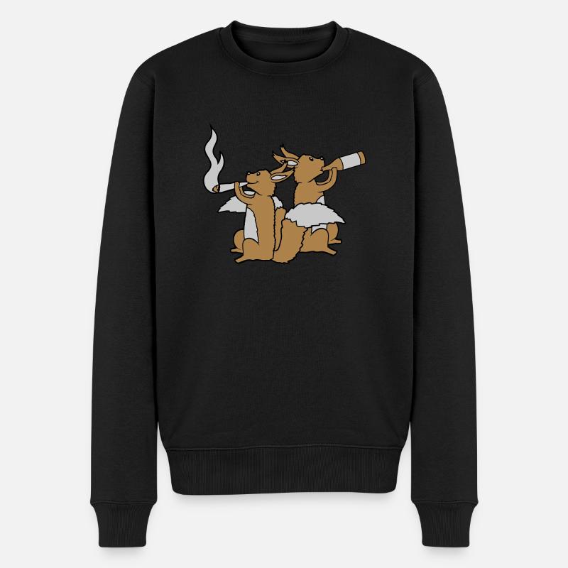 2 Party Eichhörnchen - Männer Premium Bio Pullover - Schwarz