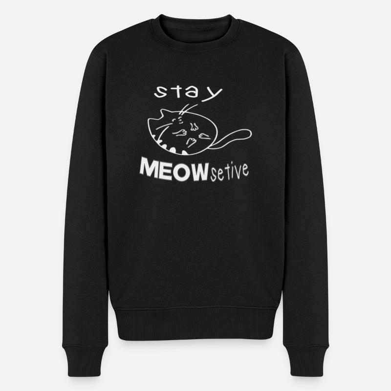 rester MEOWsetive - Pull Premium bio Homme - noir