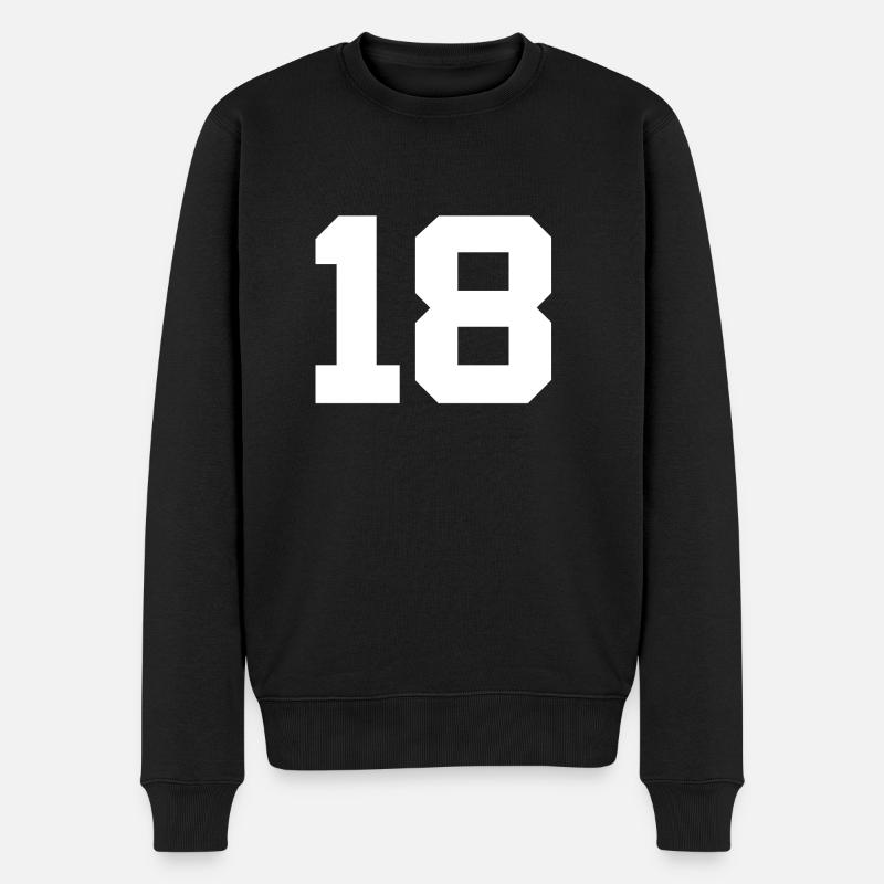 Numéro 18 - Pull Premium bio Homme - noir