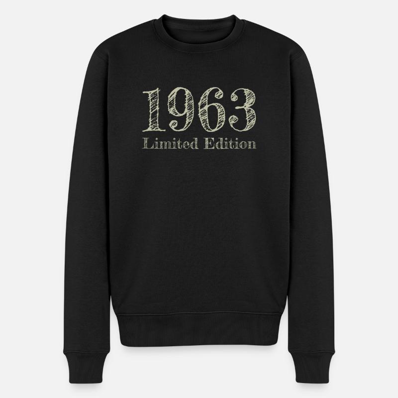 1963 - Männer Premium Bio Pullover - Schwarz
