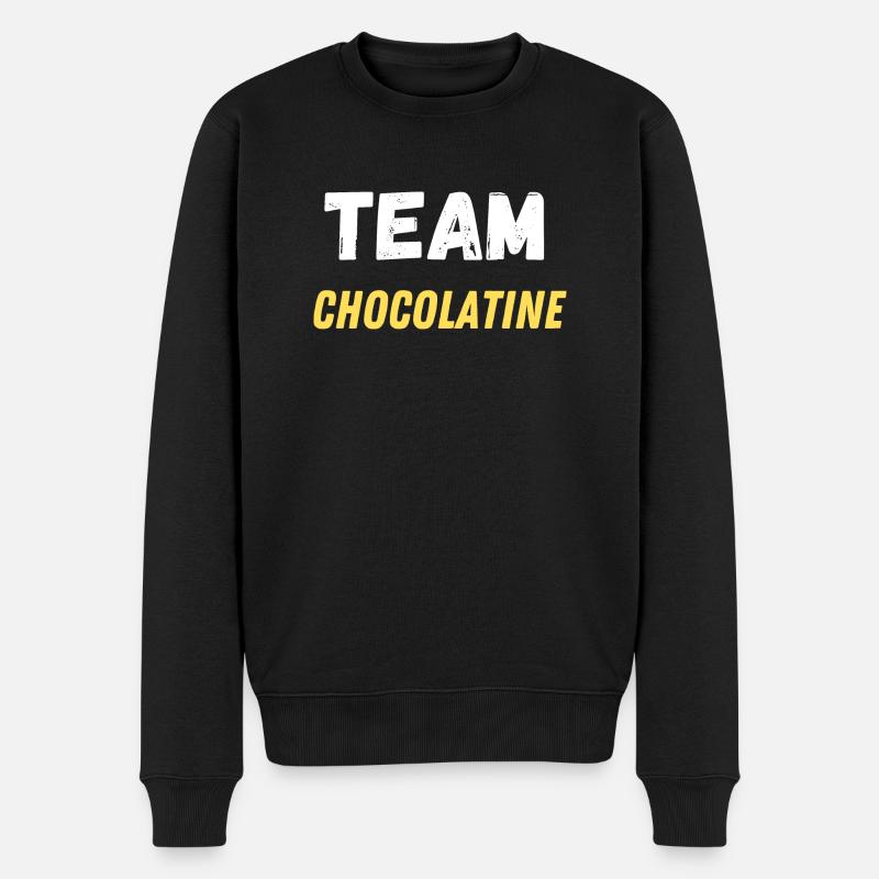team chocolatine - Pull Premium bio Homme - noir