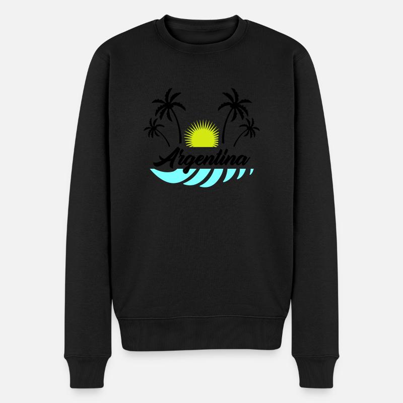 argentina - Männer Premium Bio Pullover - Schwarz