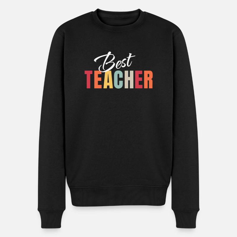 BESTER LEHRER - Männer Premium Bio Pullover - Schwarz