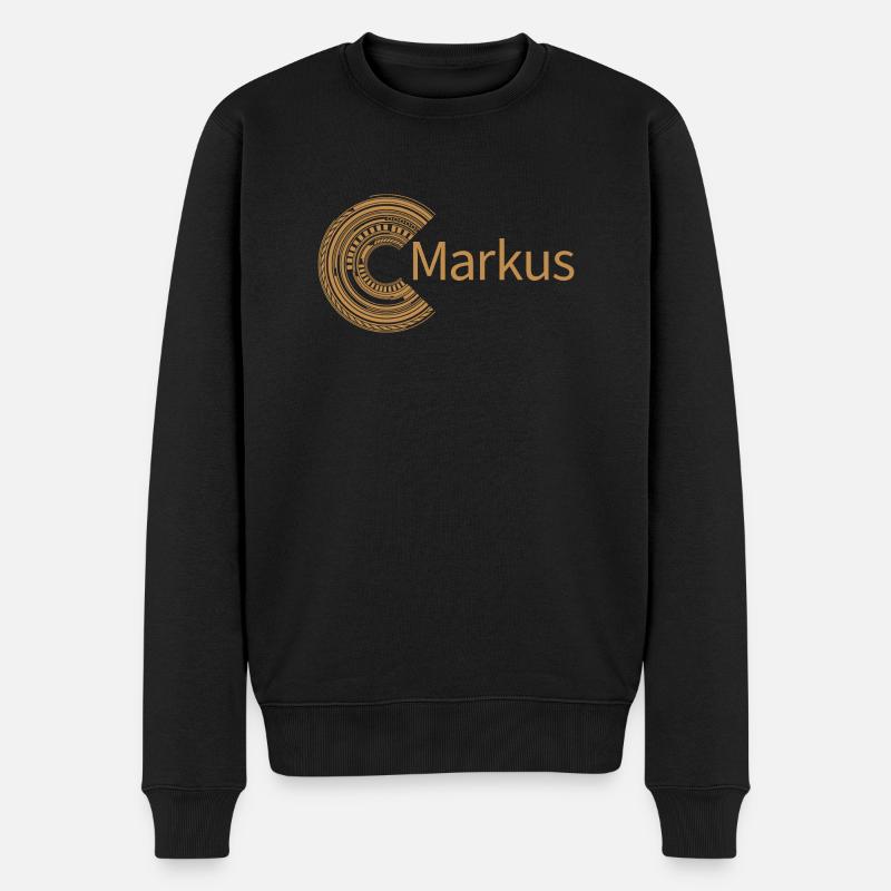 Für Markus - Männer Premium Bio Pullover - Schwarz