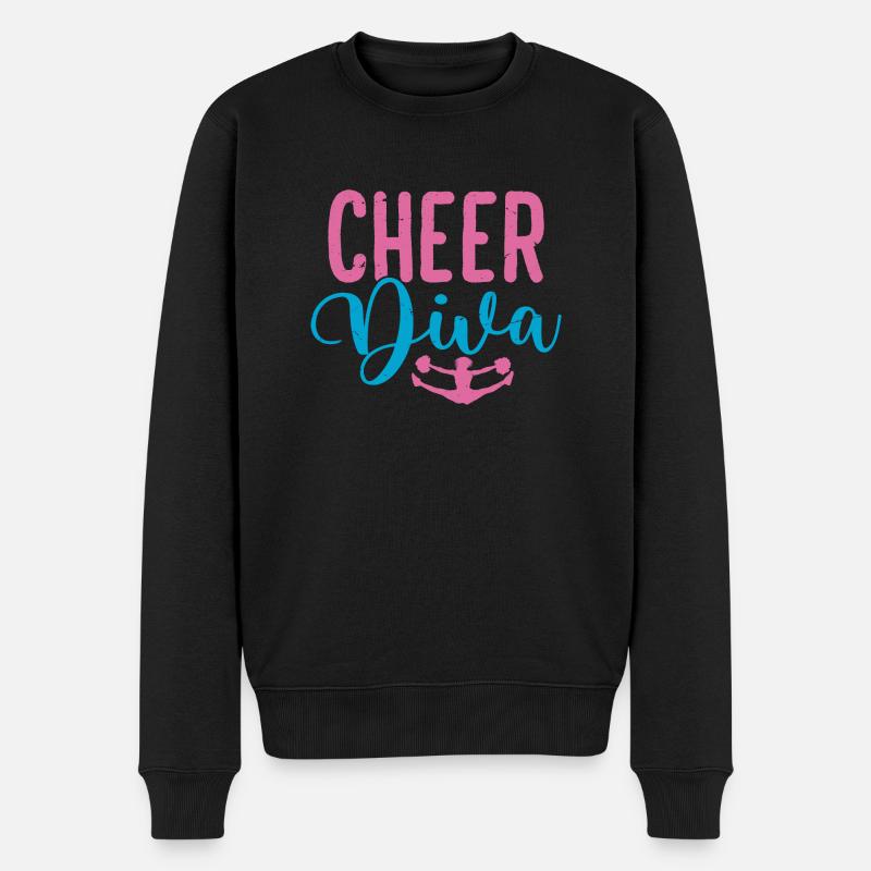 Cheer Diva Cheerleading Cheerleader - Männer Premium Bio Pullover - Schwarz