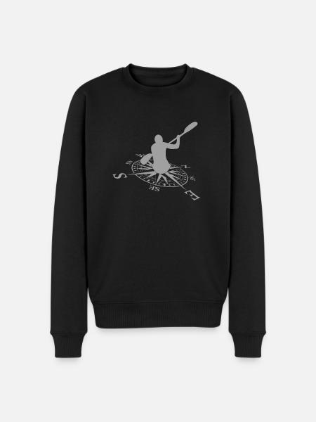 Paddeln - Männer Premium Bio Pullover - Schwarz