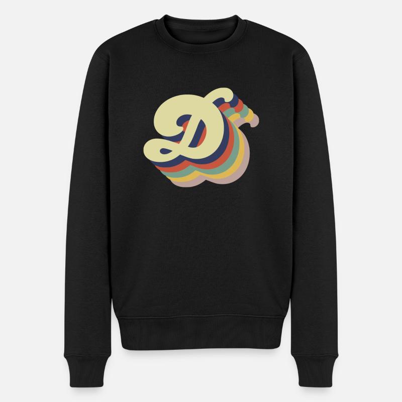 Lettre d rétro - Pull Premium bio Homme - noir