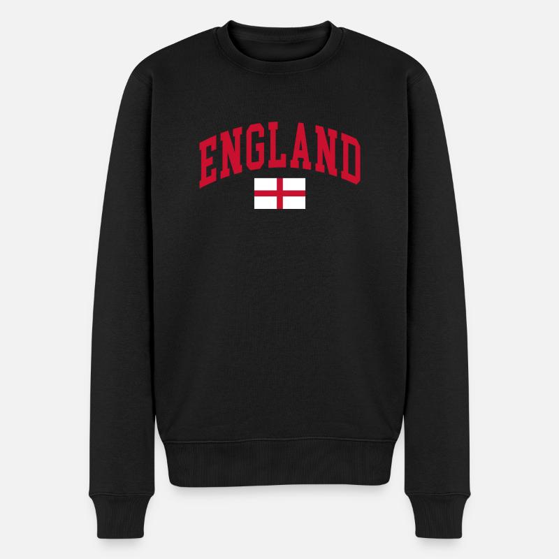 England - Männer Premium Bio Pullover - Schwarz
