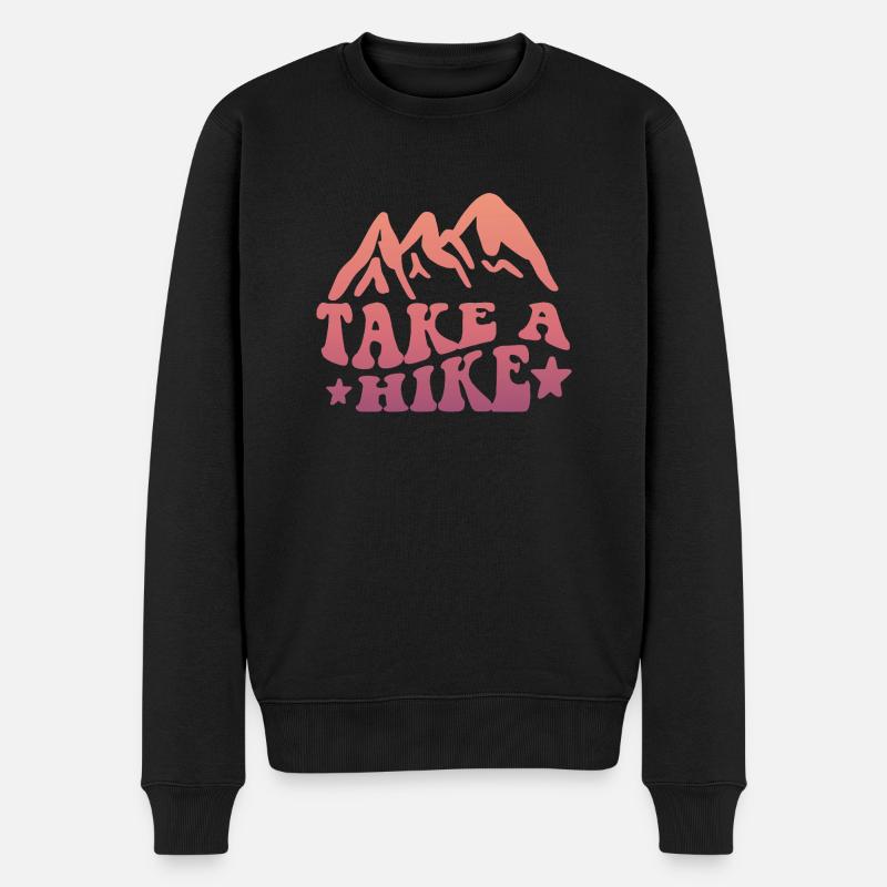 Take A Hike Camping - Männer Premium Bio Pullover - Schwarz