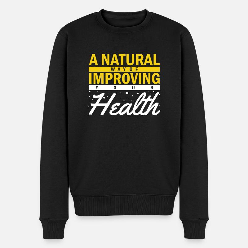 Your Health - Männer Premium Bio Pullover - Schwarz