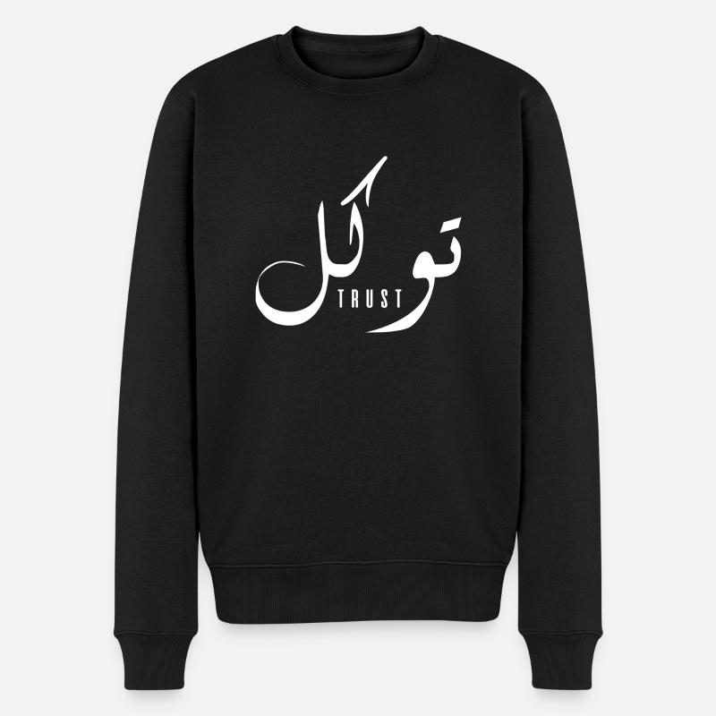 Tawakoll en arabe - trust - Pull Premium bio Homme - noir