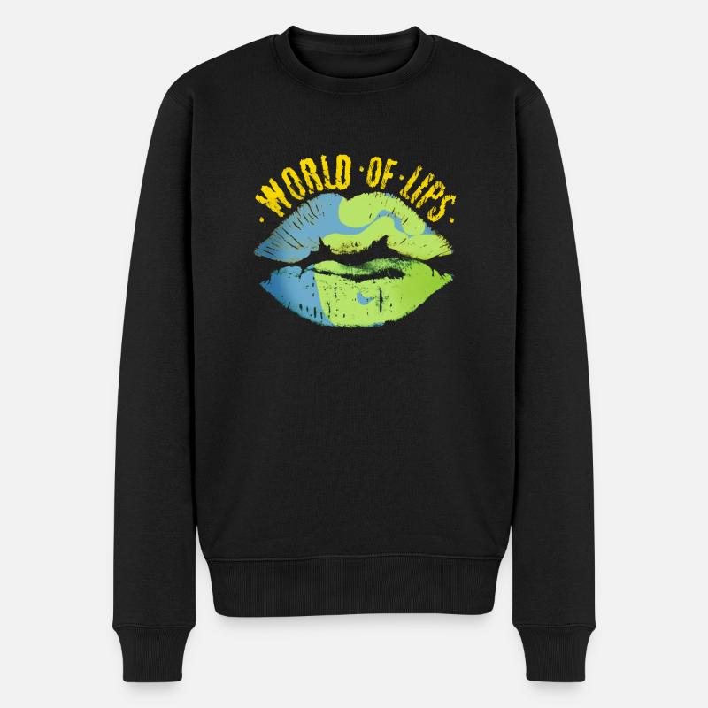 Lèvres de ce monde - Pull Premium bio Homme - noir