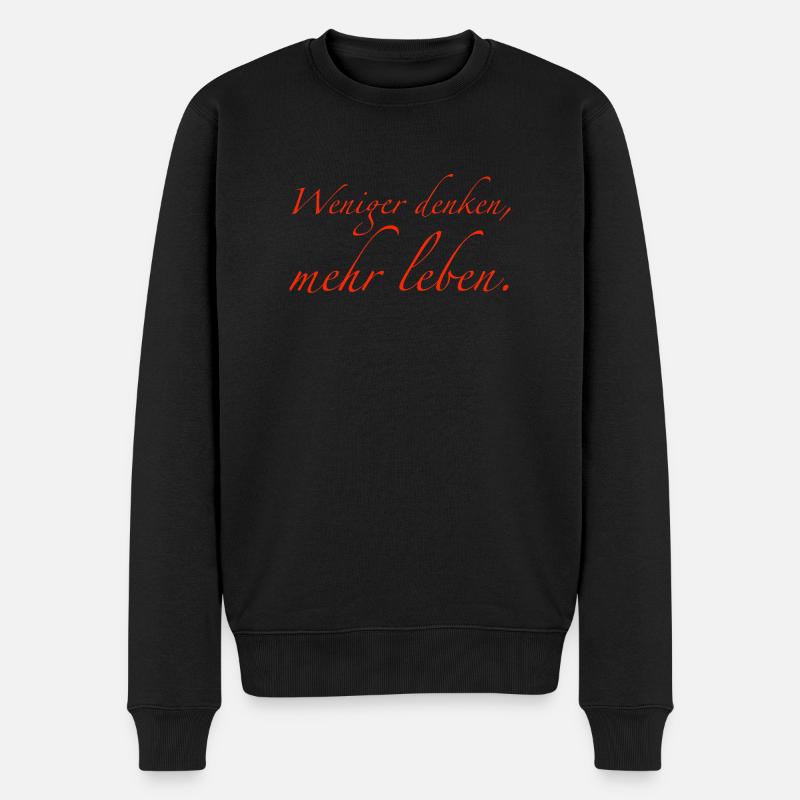 Penser moins, vivre plus - Pull Premium bio Homme - noir
