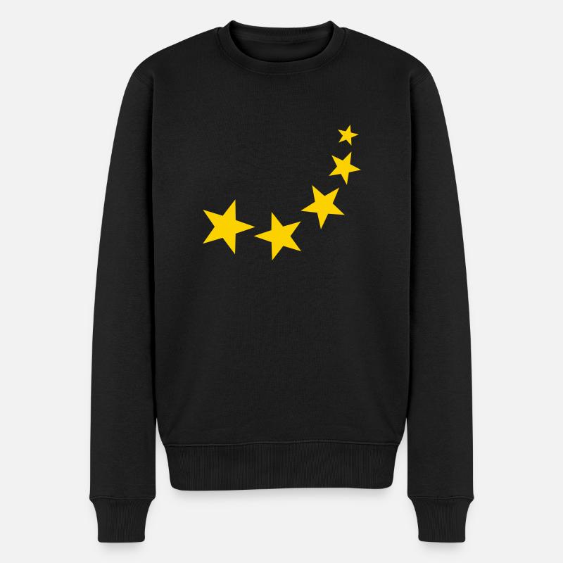 Sterne - Männer Premium Bio Pullover - Schwarz