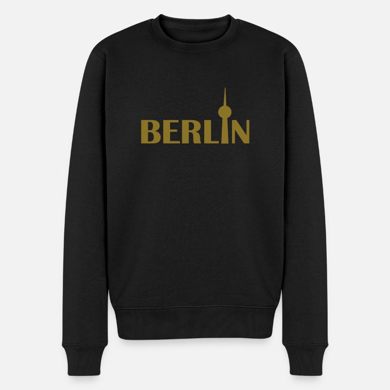 Berlin - Männer Premium Bio Pullover - Schwarz