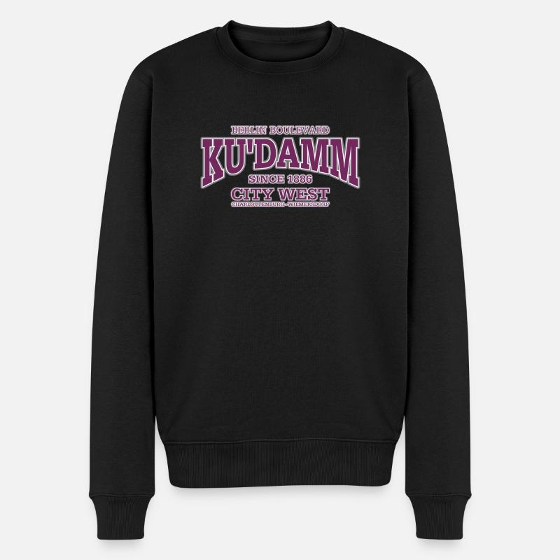 Berlin Ku'damm violett - Männer Premium Bio Pullover - Schwarz