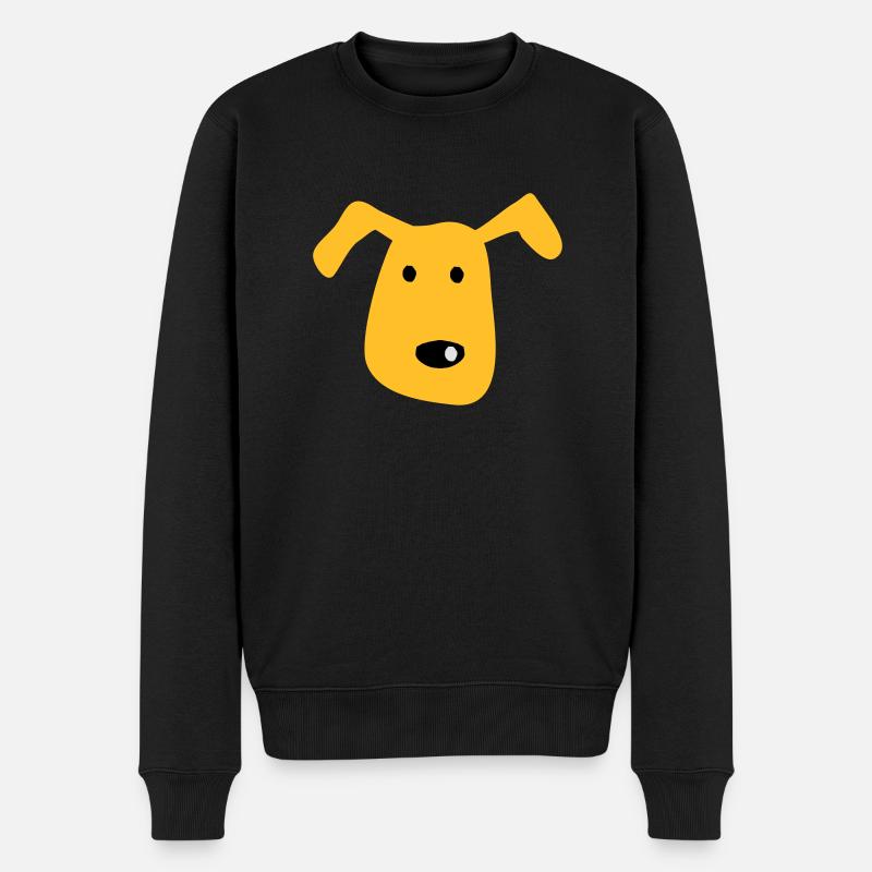 Hund - Männer Premium Bio Pullover - Schwarz