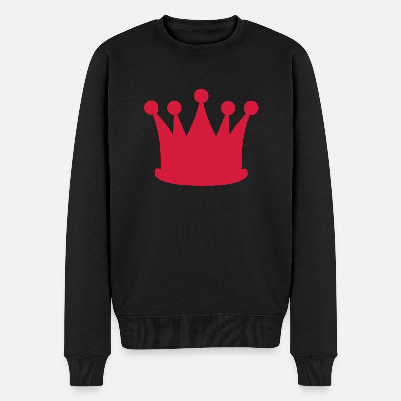 krone - Männer Premium Bio Pullover - Schwarz