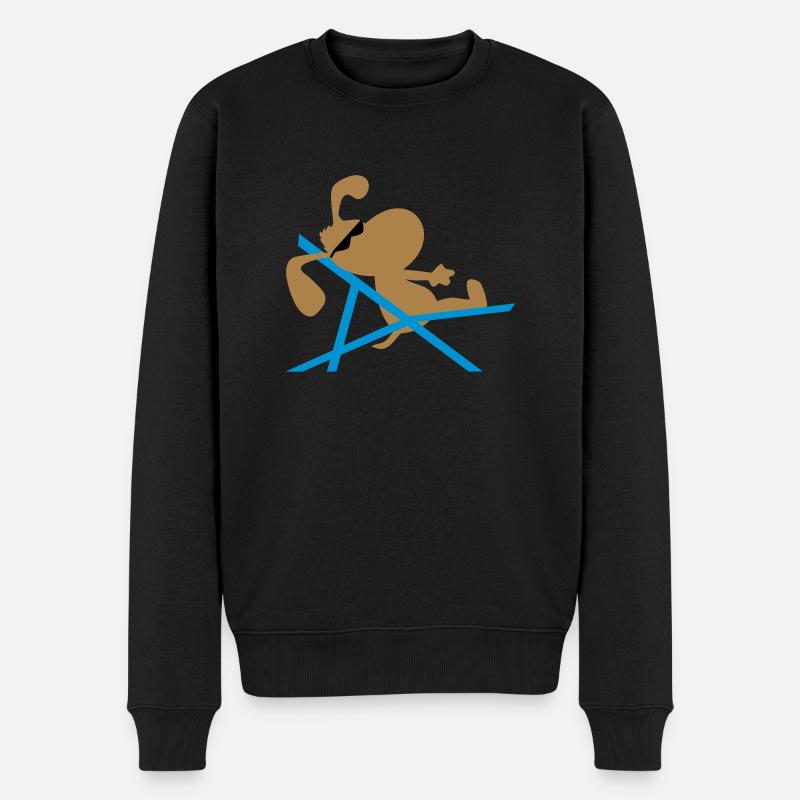 hund - Männer Premium Bio Pullover - Schwarz