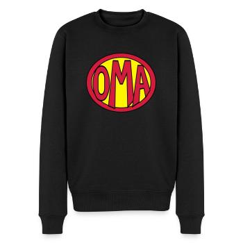 Super, Superheld, Superheldin, Hero, Oma - Männer Premium Bio Pullover - Schwarz - Vorne - Nico (187cm)